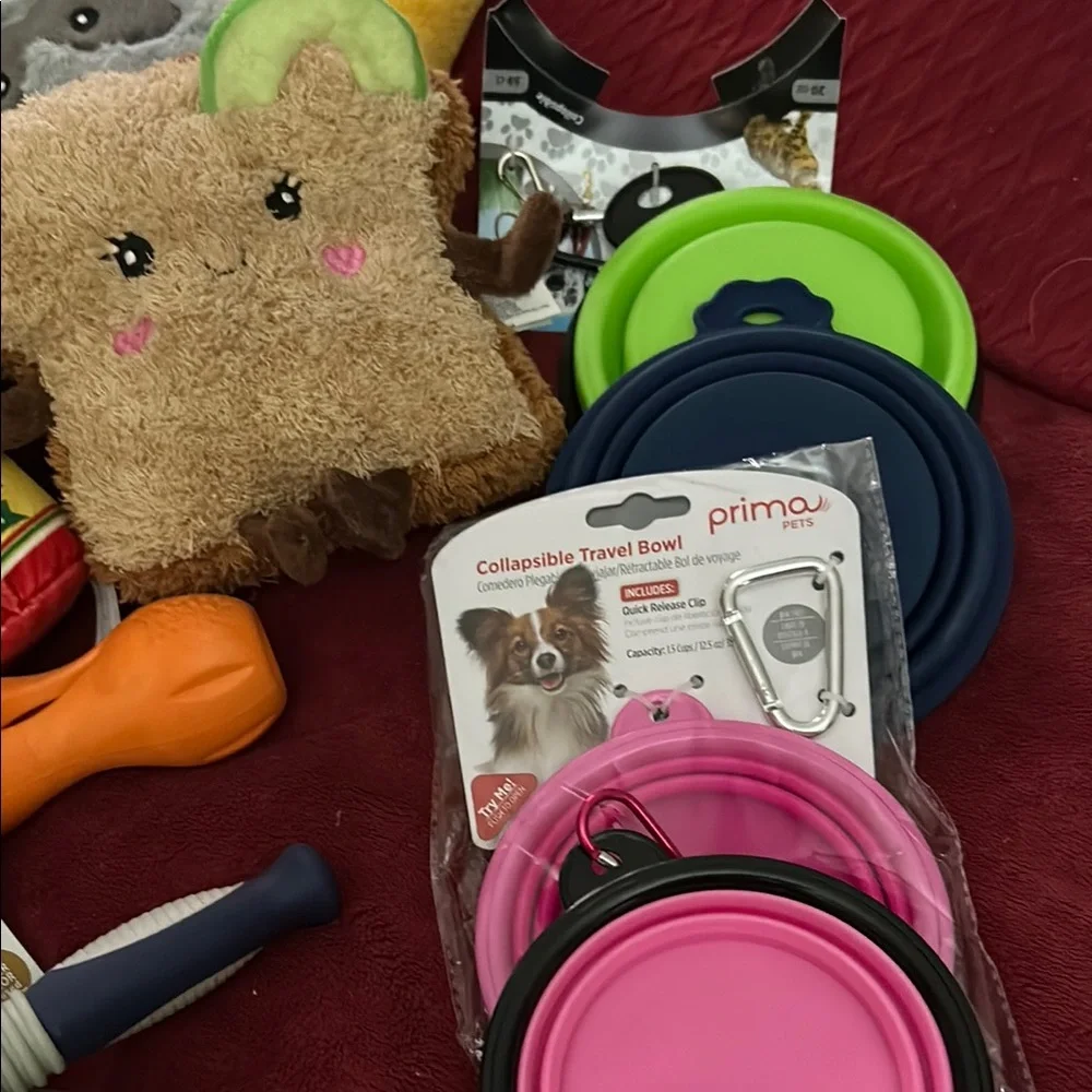Fun toys for dogs toys brush bowls leash  make your dog happy